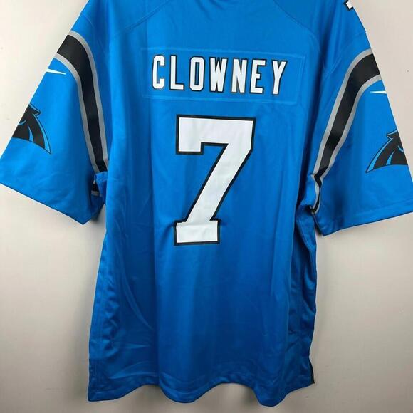 New Nike Carolina Panthers Clowney #7 Jersey Men’s 2XL Blue NFL Alternate - Picture 3 of 9